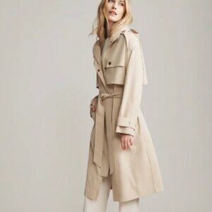 Rhone Utility Trench Coat Beige Safari